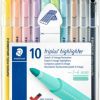 STAEDTLER Triplus Highlighters etui de 10 couleur Pastel