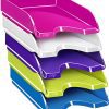 Lot de 5 Corbeille à courrier Couleurs Gloss CEP