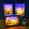 3D Paper Carving Lamp Light Box - Lampe à découper en papier 3D – Image 5